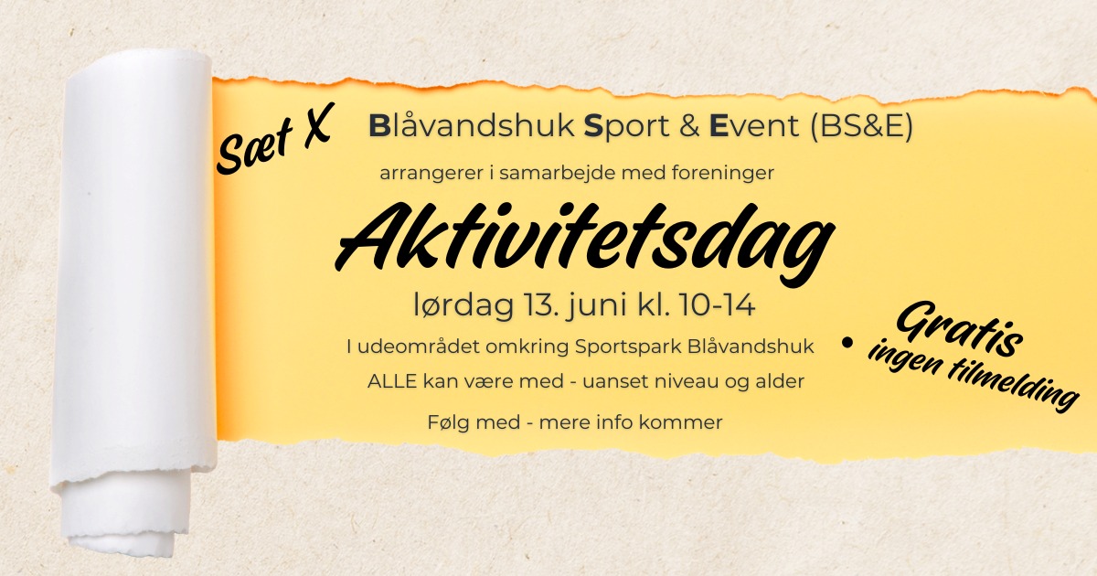 Dette er et arrangement, vi er en del af. 😊

Blaavandshuk Sp