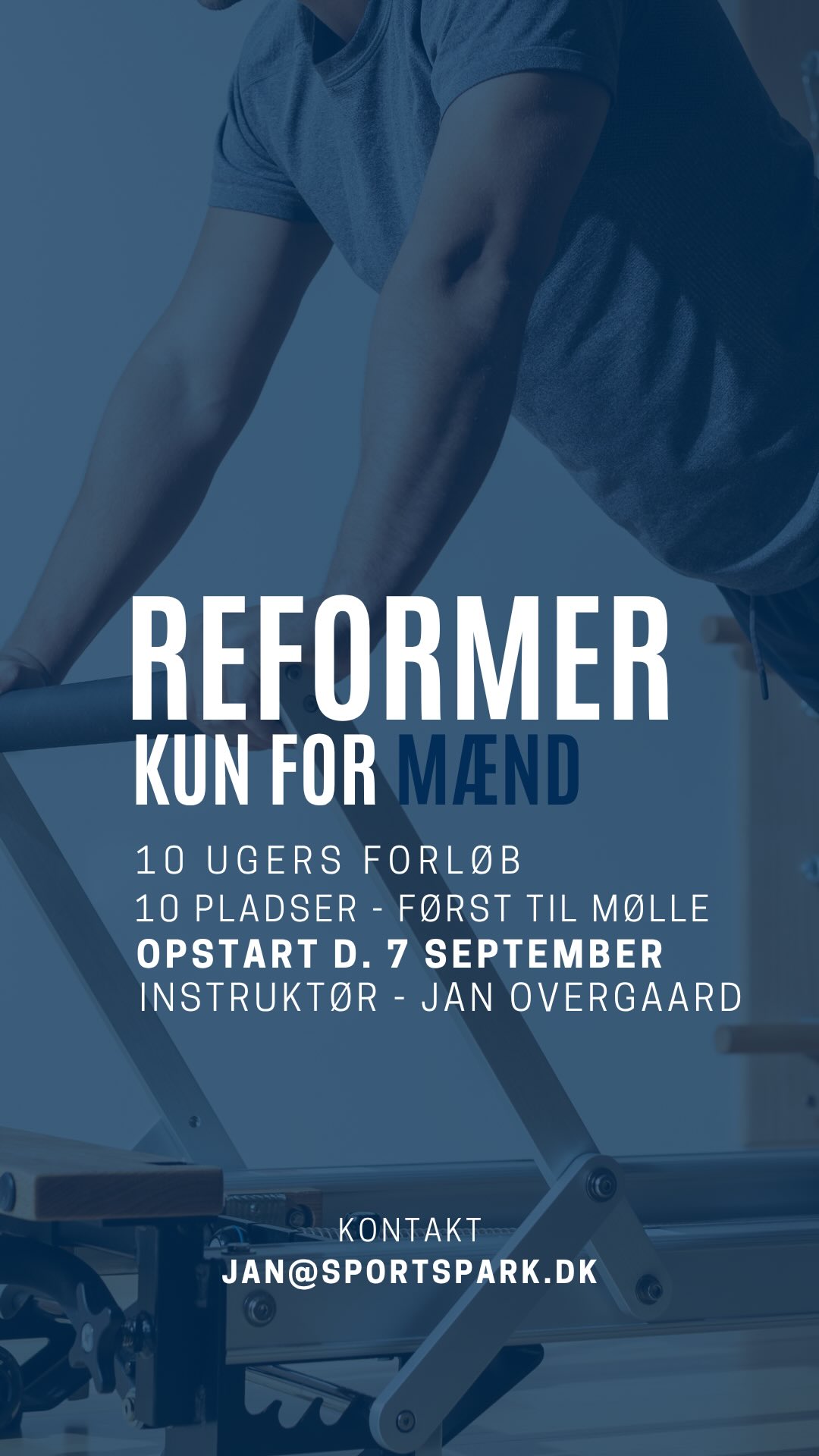 Vi starter et nyt Reformer-hold kun for mænd med opstart man