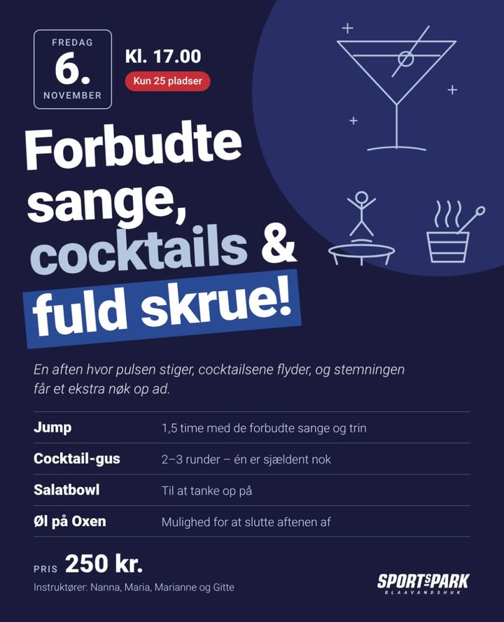Forbudte sange, cocktails & fuld skrue 🔥🍹

Fredag d. 6. nove
